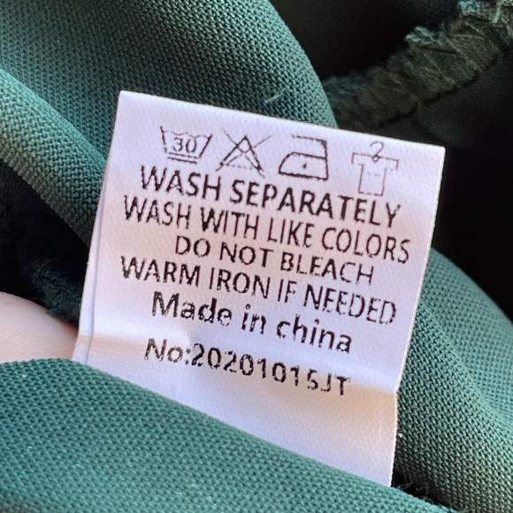 *NWOT* Amazon / Amoretu Ruffled Tier V-Neck Tunic Shift Dress / Green / Large - Picture 10 of 13